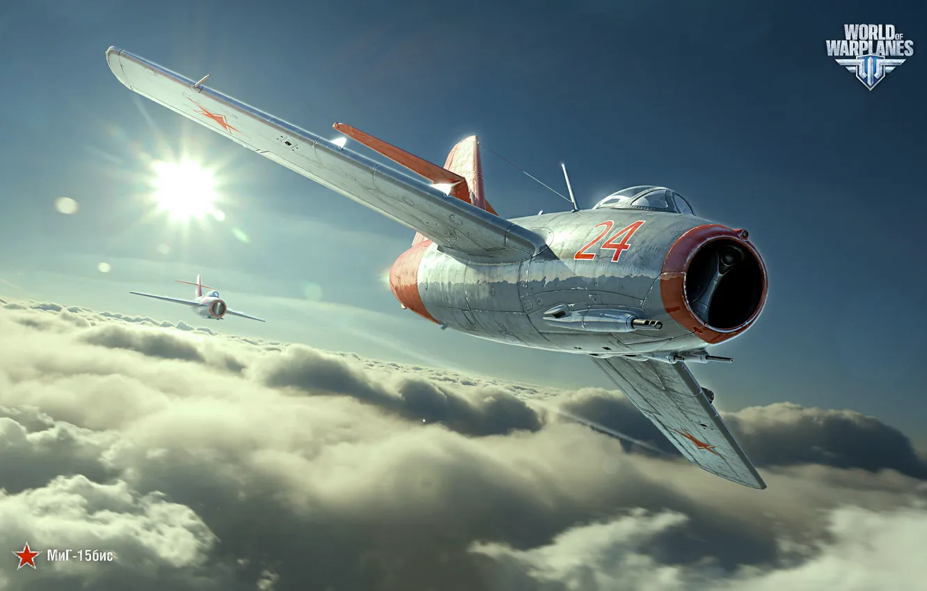 Photo wallpaper fighter, Wargaming Net, World of Warplanes, WoWp, World of aircraft, MiG-15bis