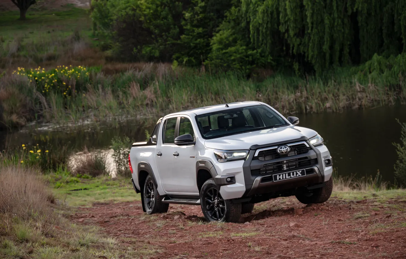 Photo wallpaper Forest, Toyota, pickup, Hilux, Toyota, Double Cab, Forest, Legend RS