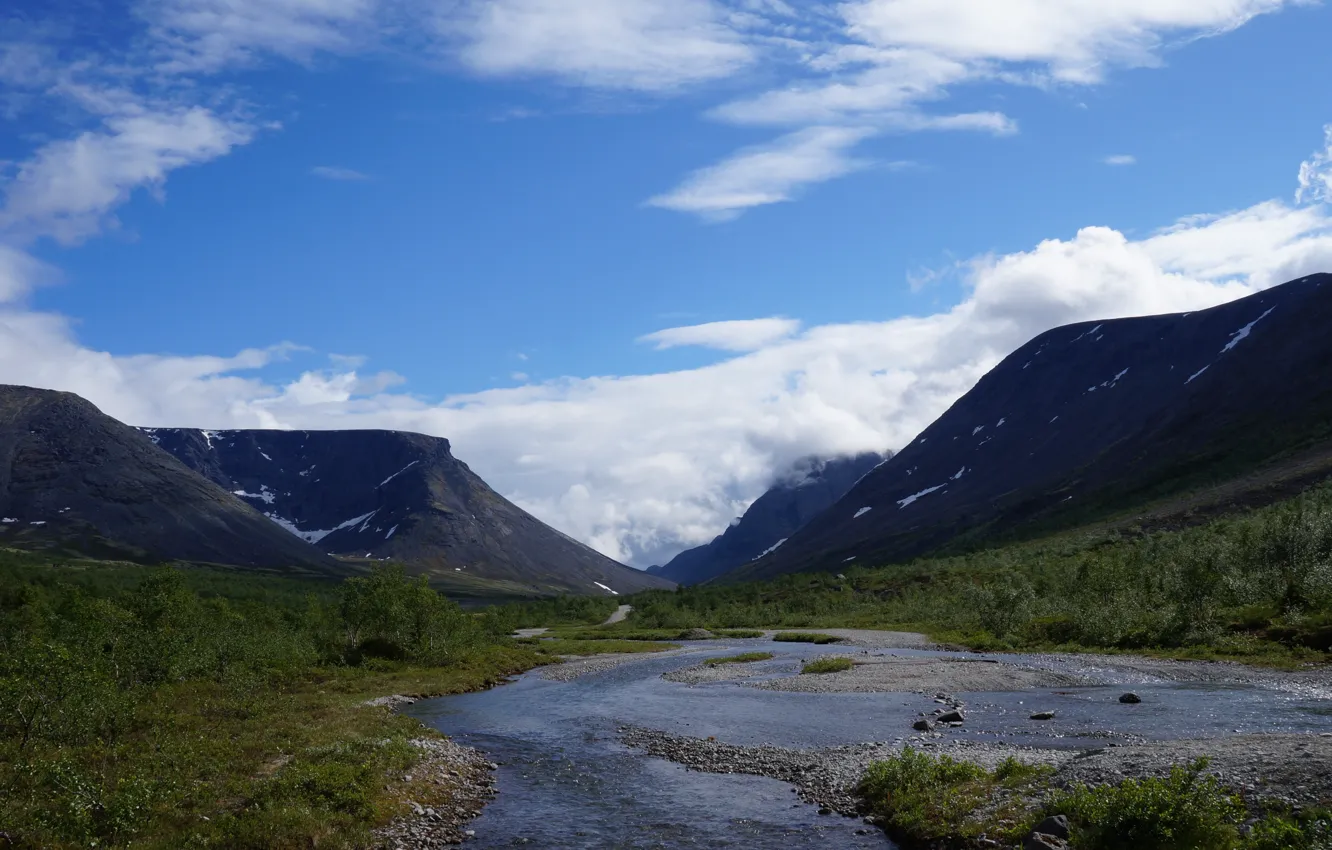 Photo wallpaper mountains, nature, nature, mountains, Khibiny