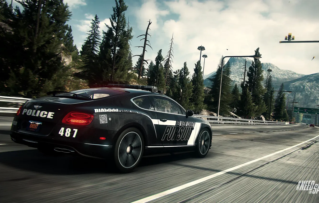 Photo wallpaper continental, bentley, Need for Speed, nfs, police, 2013, Rivals, NFSR