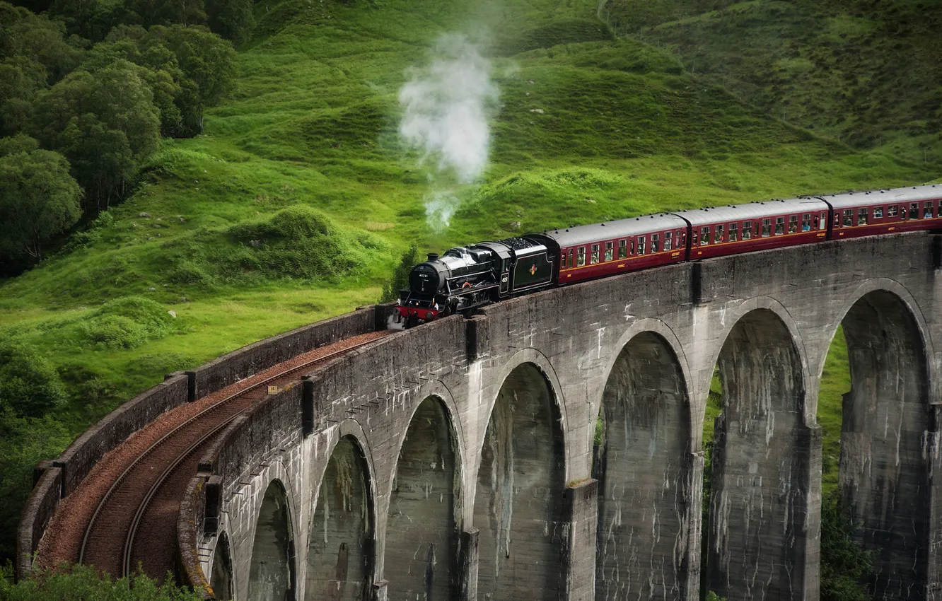 Photo wallpaper bridge, the engine, UK