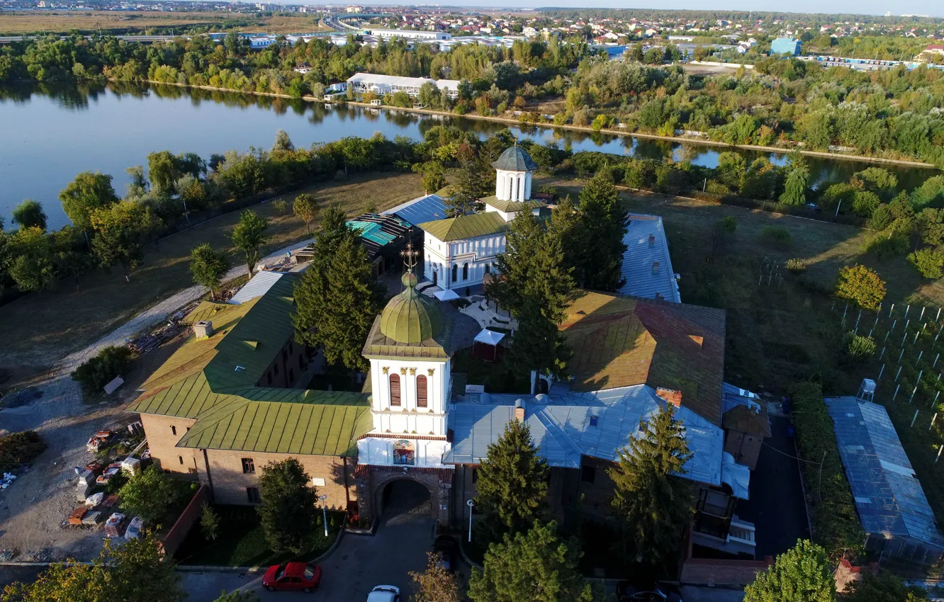 Photo wallpaper the monastery, Romania, Bucharest, Plumbuita Monastery