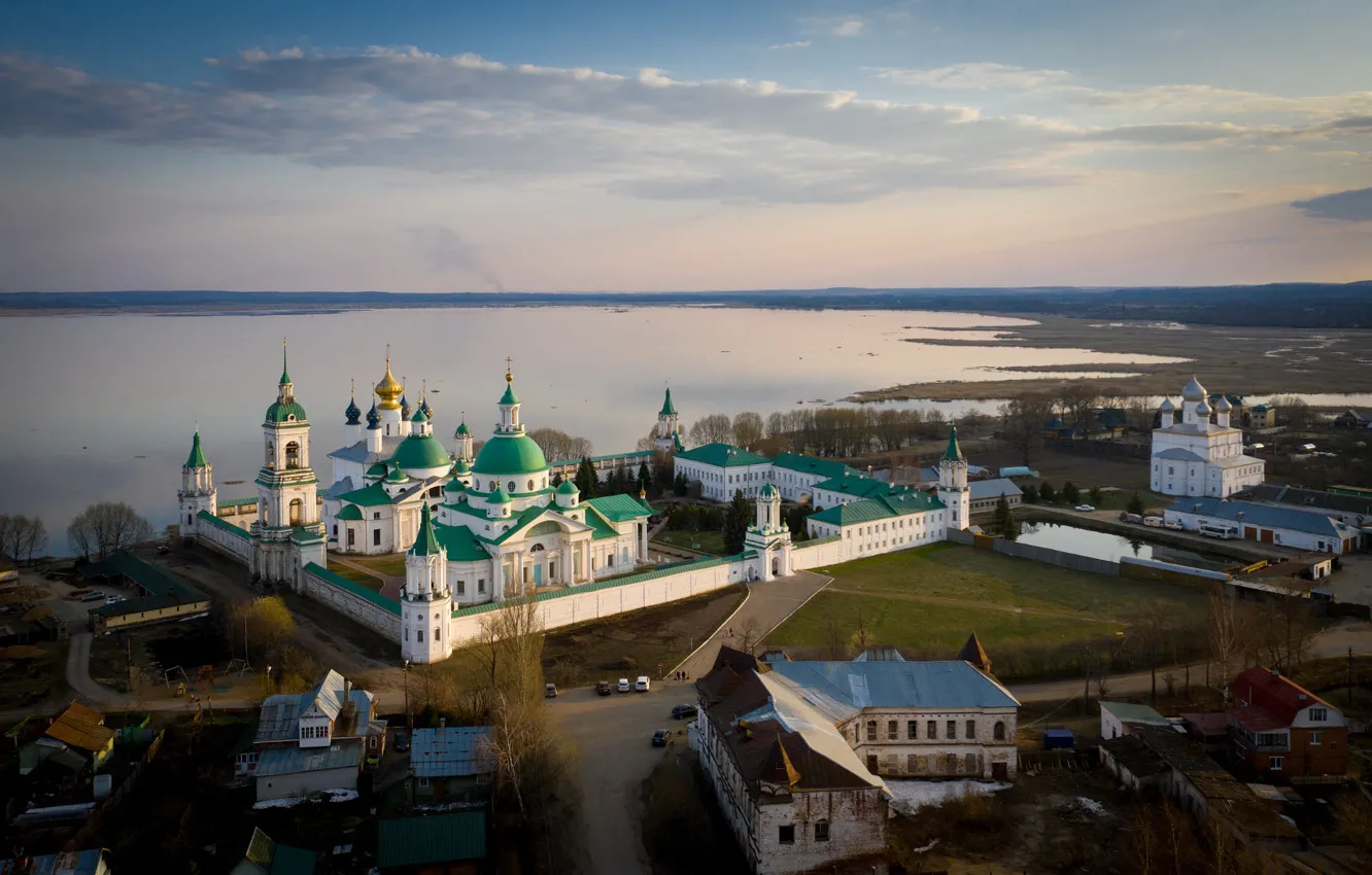 Photo wallpaper landscape, lake, Nero, Spaso-Yakovlevsky monastery, Alex Roman