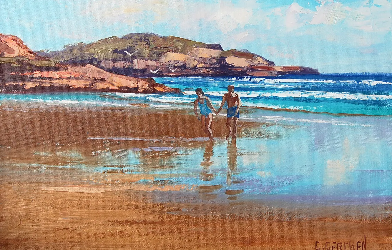 Photo wallpaper figure, art, ARTSAUS, BEACH STUDY