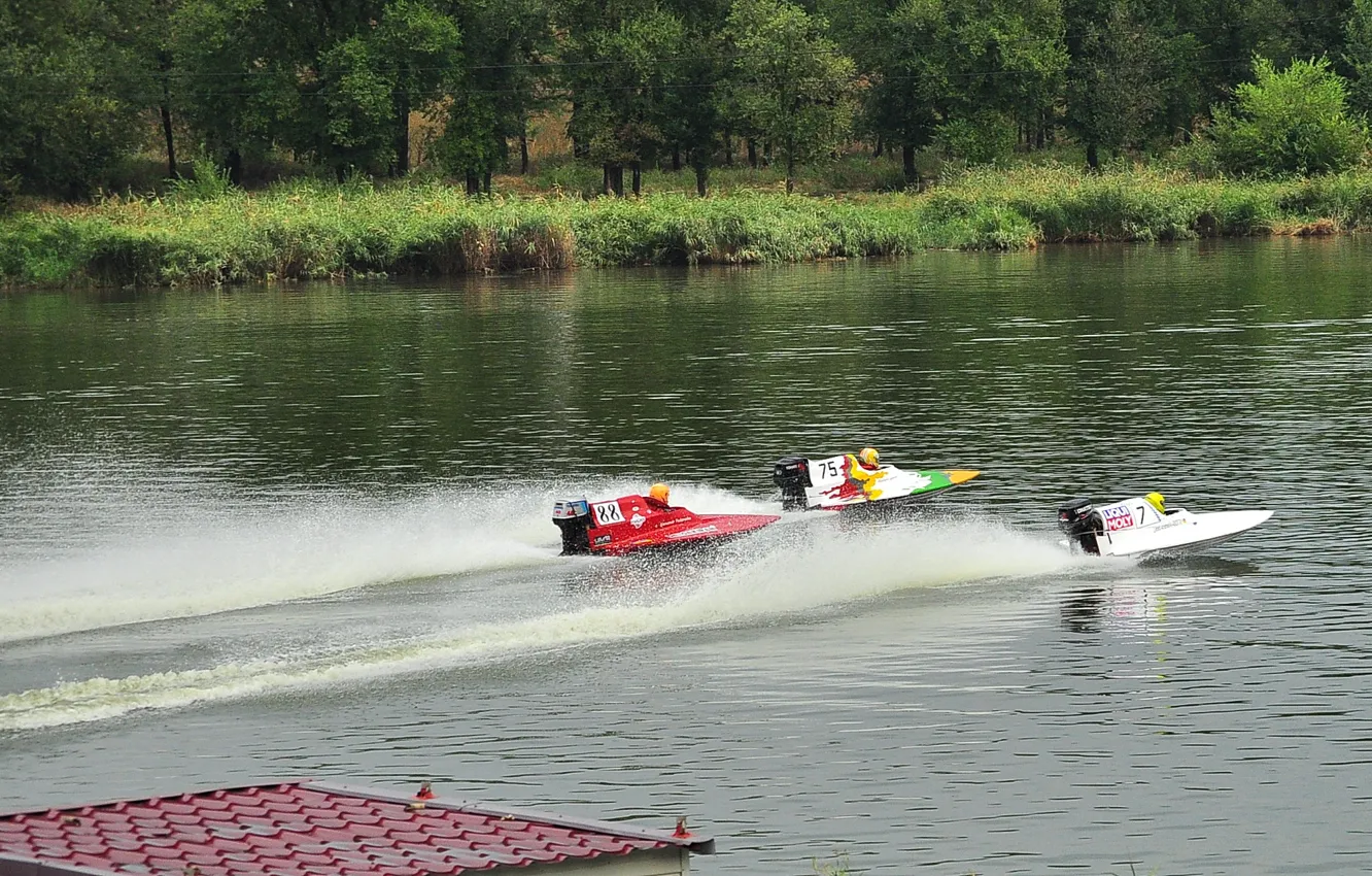 Photo wallpaper race, boat, speed