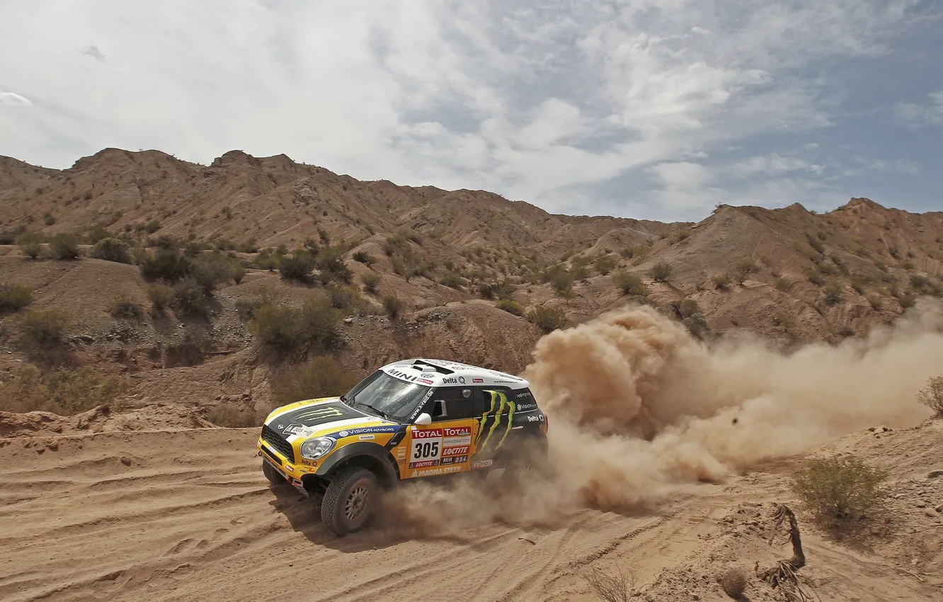 Photo wallpaper sand, desert, Mini, Mini Cooper, Dakar, Mini Cooper, X-raid