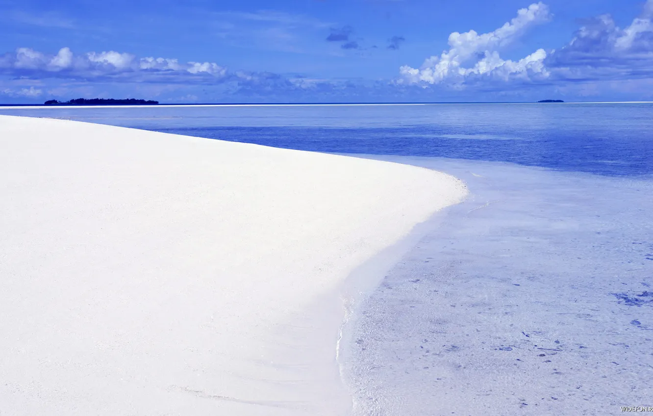 Photo wallpaper sand, beach, water