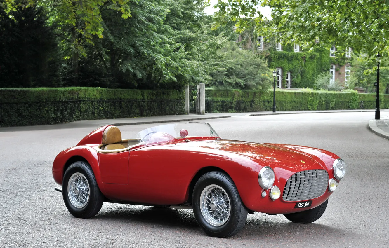 Photo wallpaper sports car, Ferrari, Spyder, 1951, export, Ferrari 212, Ferrari 212 Export Spyder