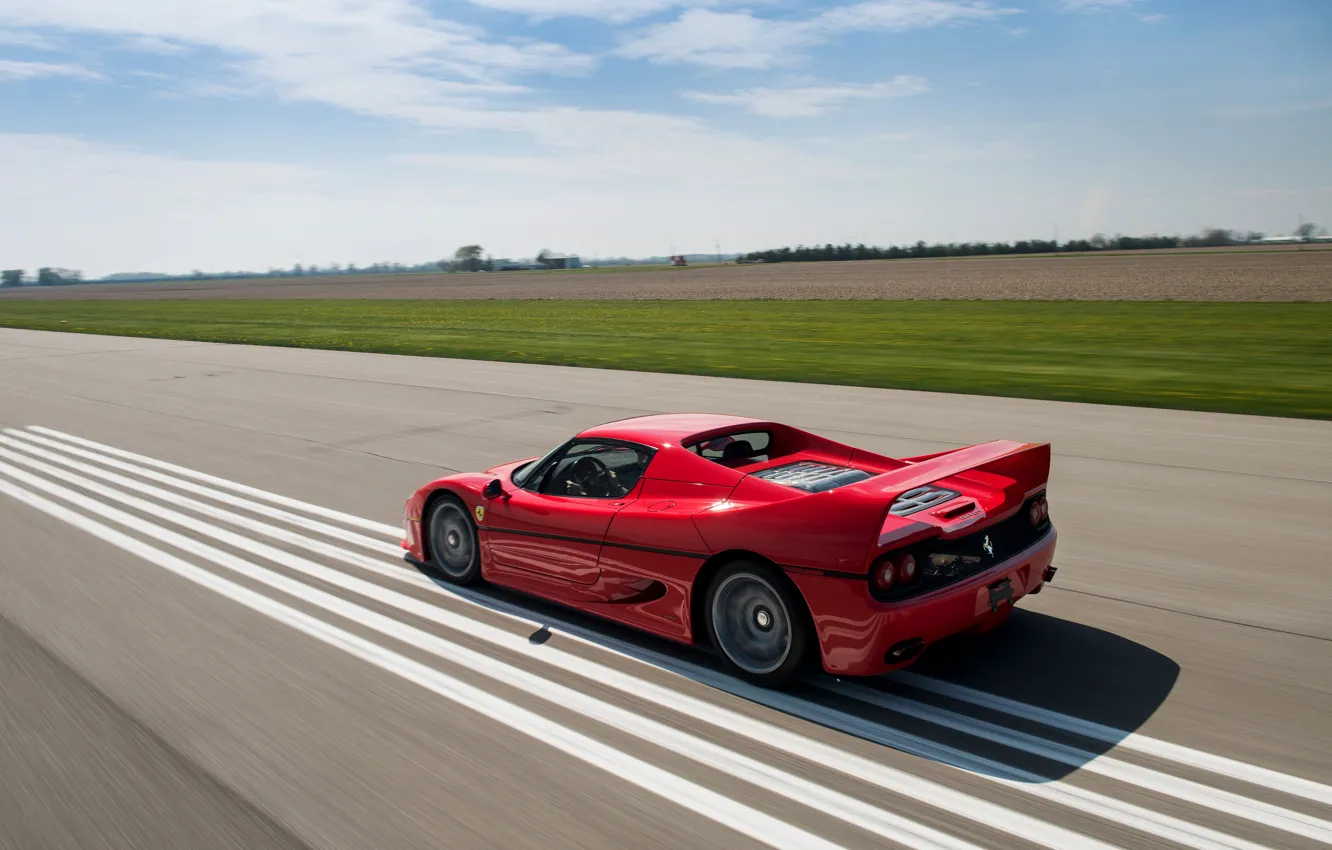 Photo wallpaper car, red, speed, Ferrari, car, speed, F50