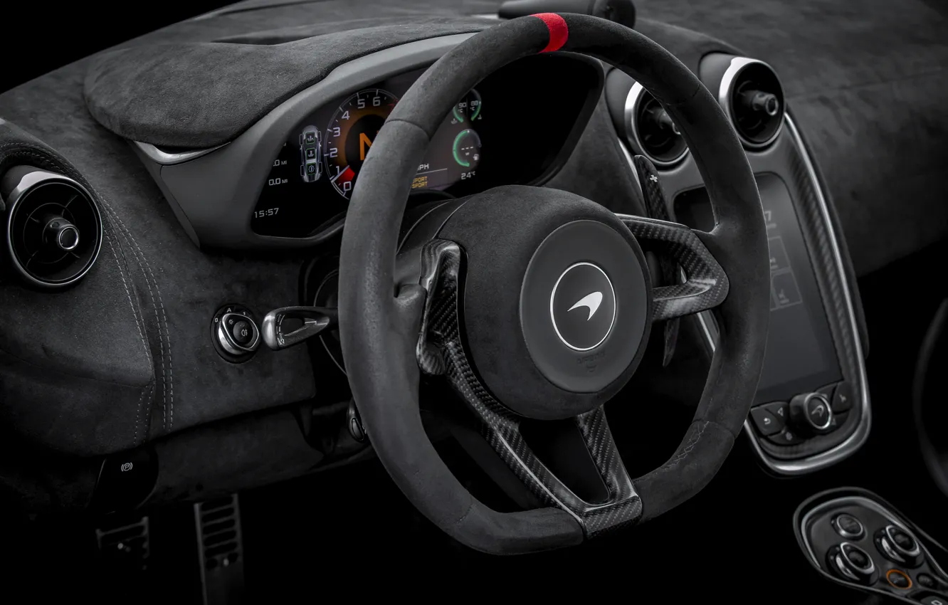 Photo wallpaper coupe, McLaren, the wheel, 2020, V8 twin-turbo, 620R, 620 HP, 3.8 L.