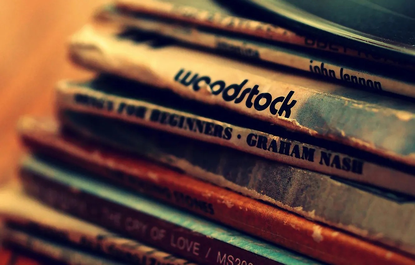 Photo wallpaper words, paper, vinyl vintage