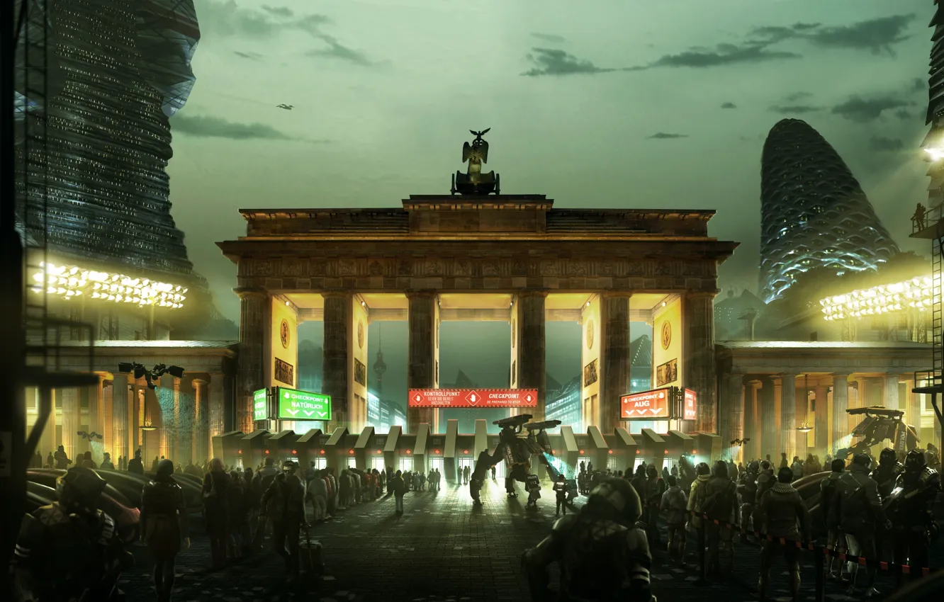 Photo wallpaper Square Enix, Berlin, Deus Ex: Mankind Divided, 2029