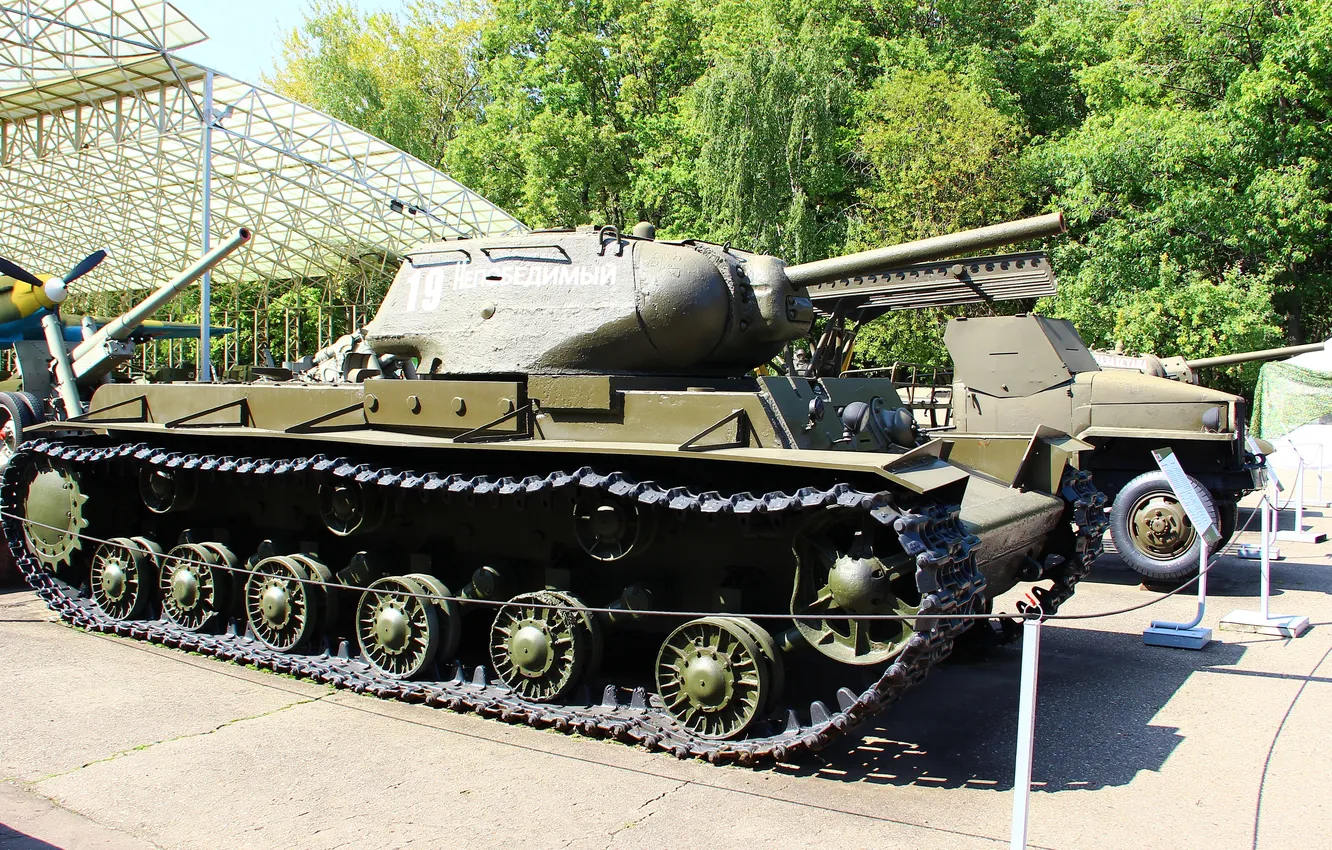 Photo wallpaper Moscow, USSR, Tank, THE KV-1S, Poklonnaya Gora, The Museum of G.O.R.A.