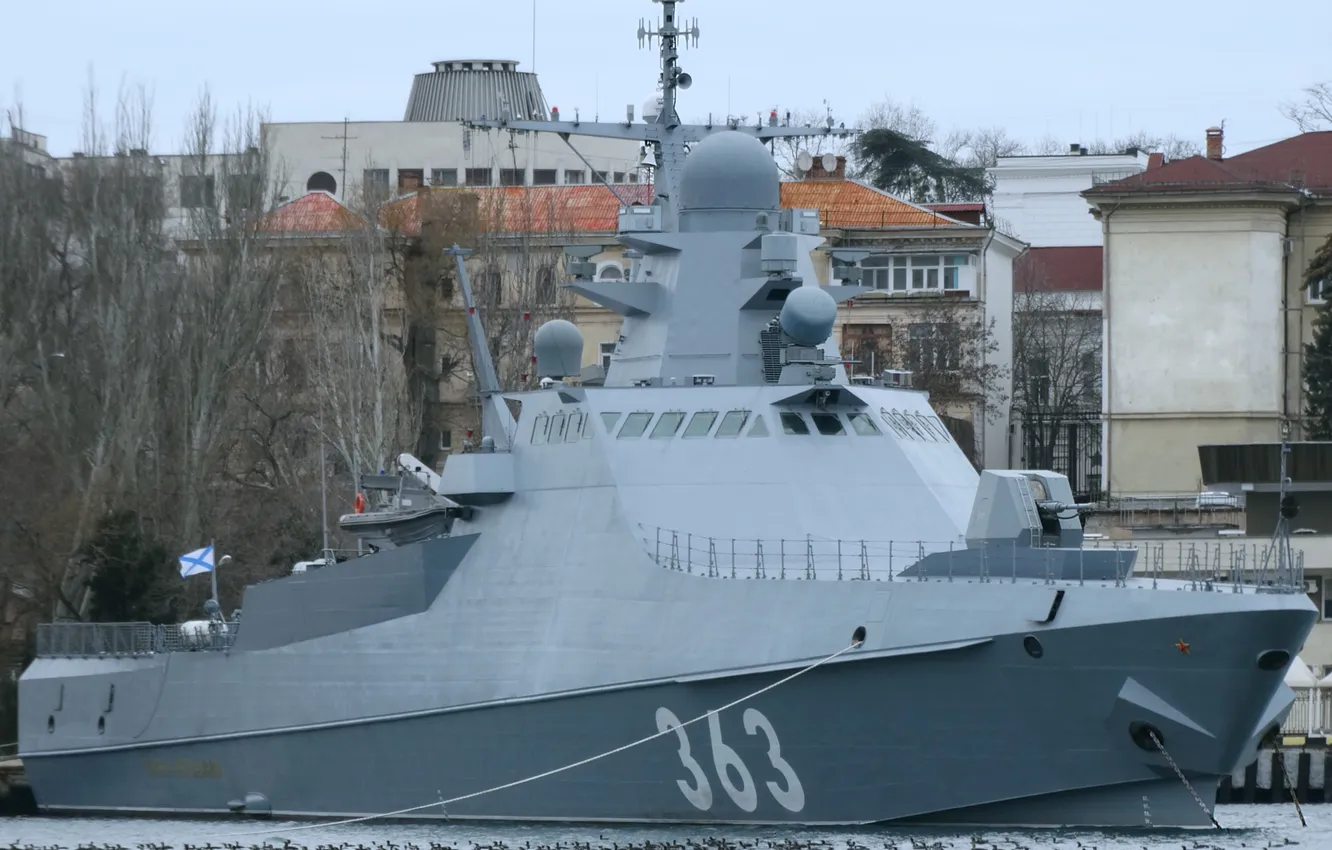 Photo wallpaper ship, pier, patrol, Pavel Derzhavin