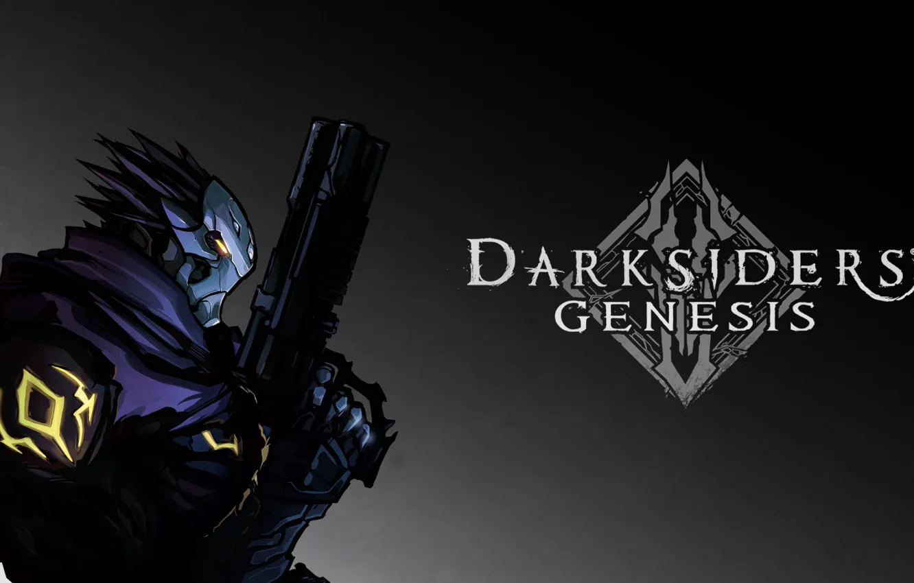 Photo wallpaper gun, weapons, Strife, horseman of the Apocalypse, Nephilim, Discord, hourseman of the apocalypse, Darksiders: Genesis