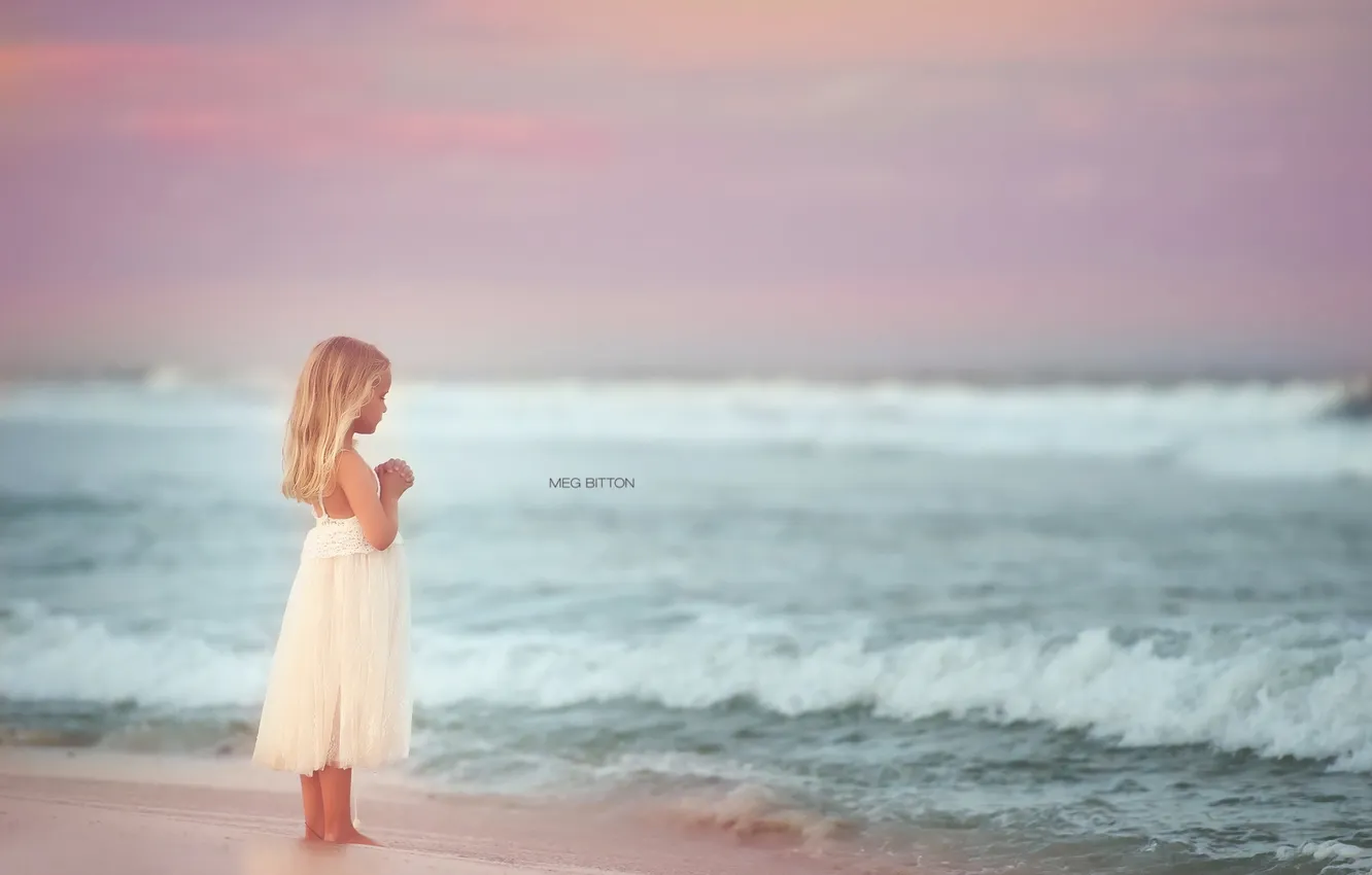 Photo wallpaper sea, summer, girl