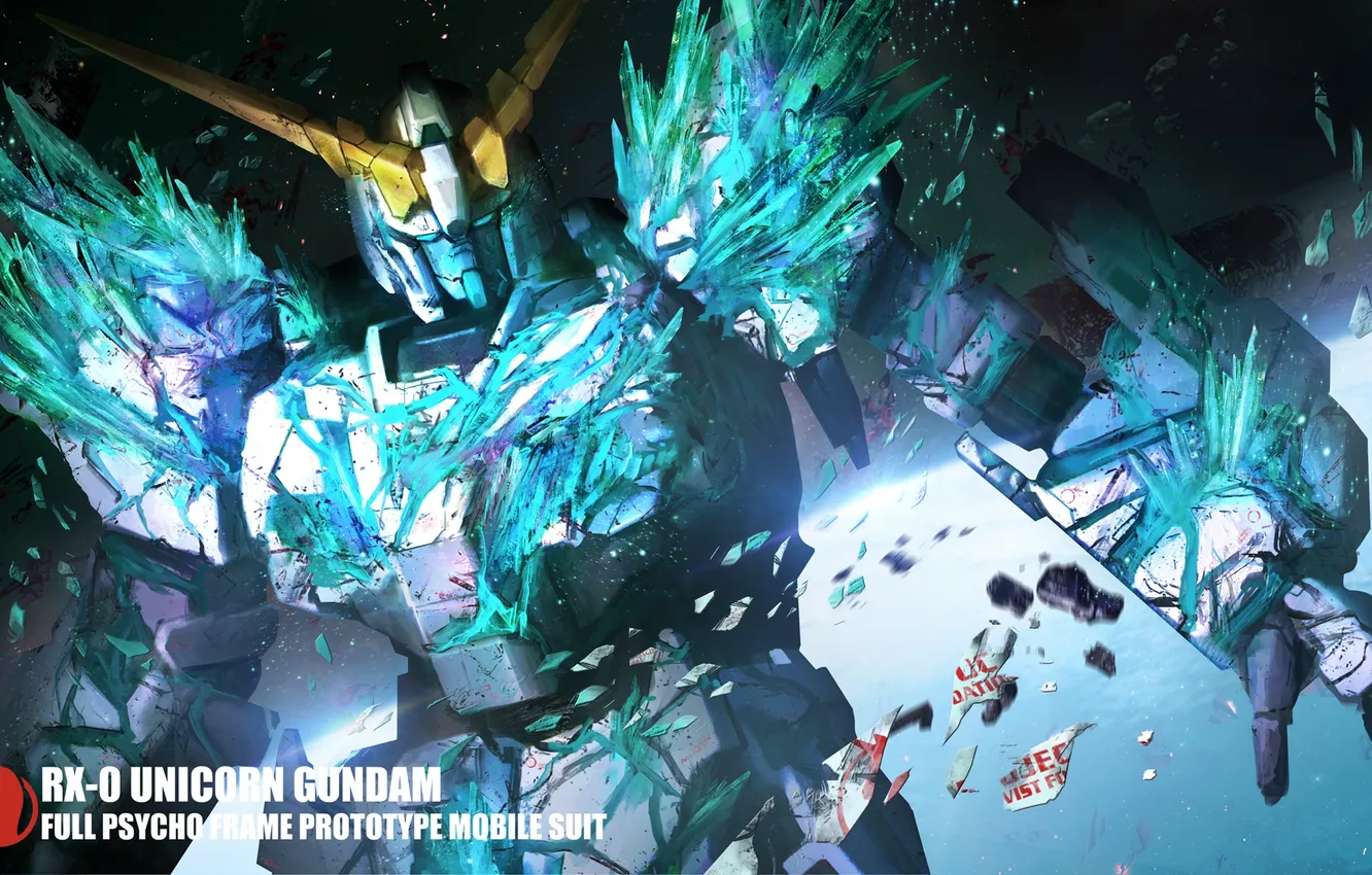 Photo wallpaper robot, anime, art, Gundam, Unicorn
