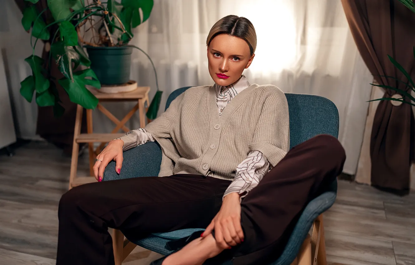 Photo wallpaper girl, sexy, Wallpaper, sweetheart, model, bright, makeup, slim