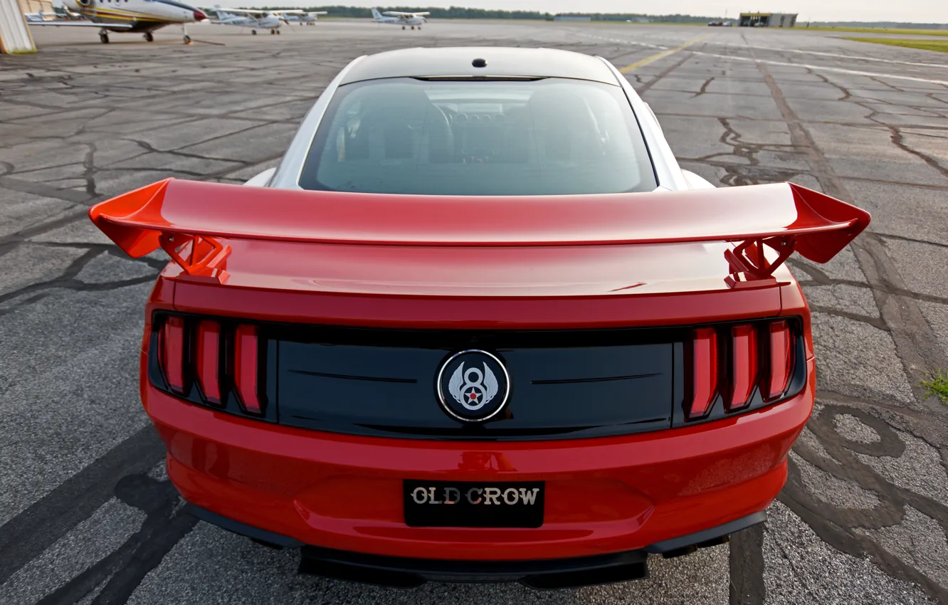 Photo wallpaper Ford, rear view, Mustang GT, Roush, 2019, Old Crow