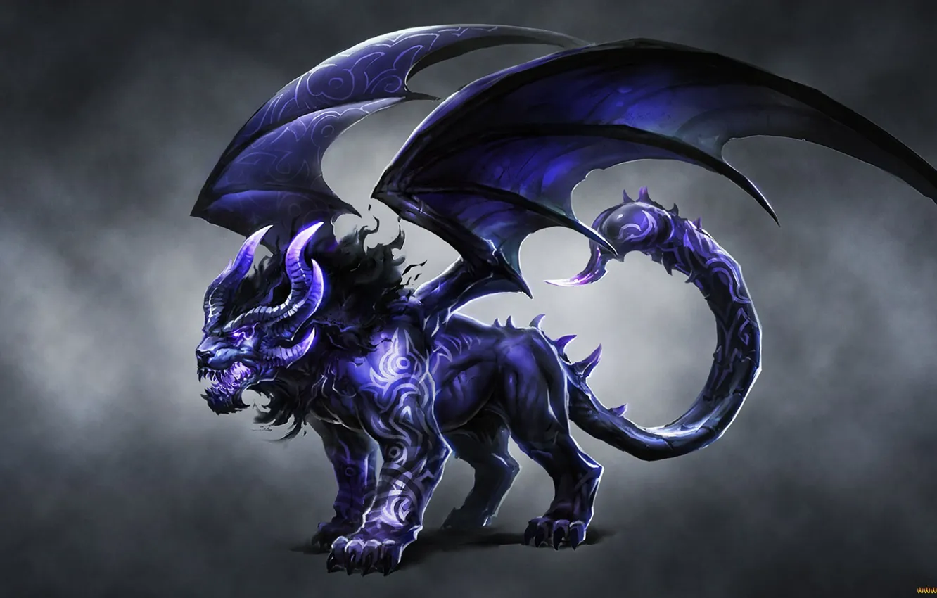 Photo wallpaper Wings, Heroes of might and Magic 6, Tail, Might &ampamp; Magic Heroes VI, Manticore