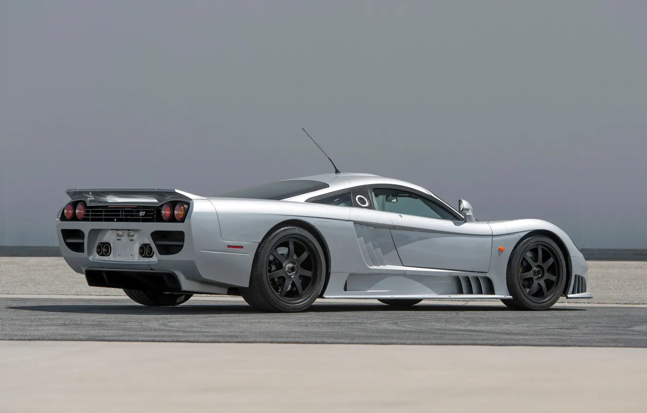 Photo wallpaper Saleen, Silver, Rear, Saleen S7, Black Wheels