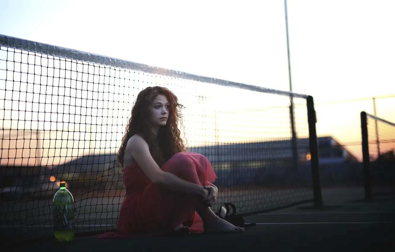 Photo wallpaper girl, mood, court