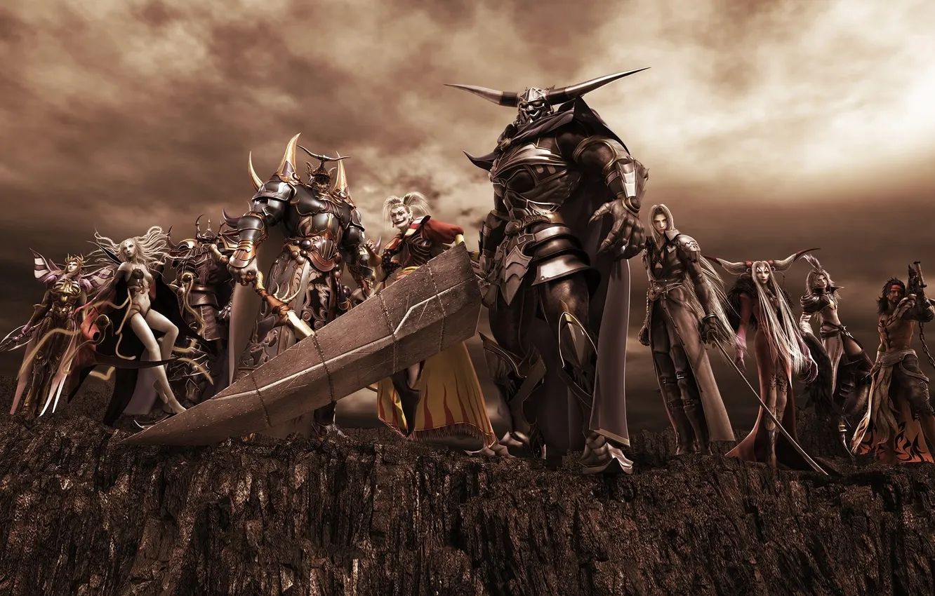 Photo wallpaper weapons, armor, warriors, final fantasy