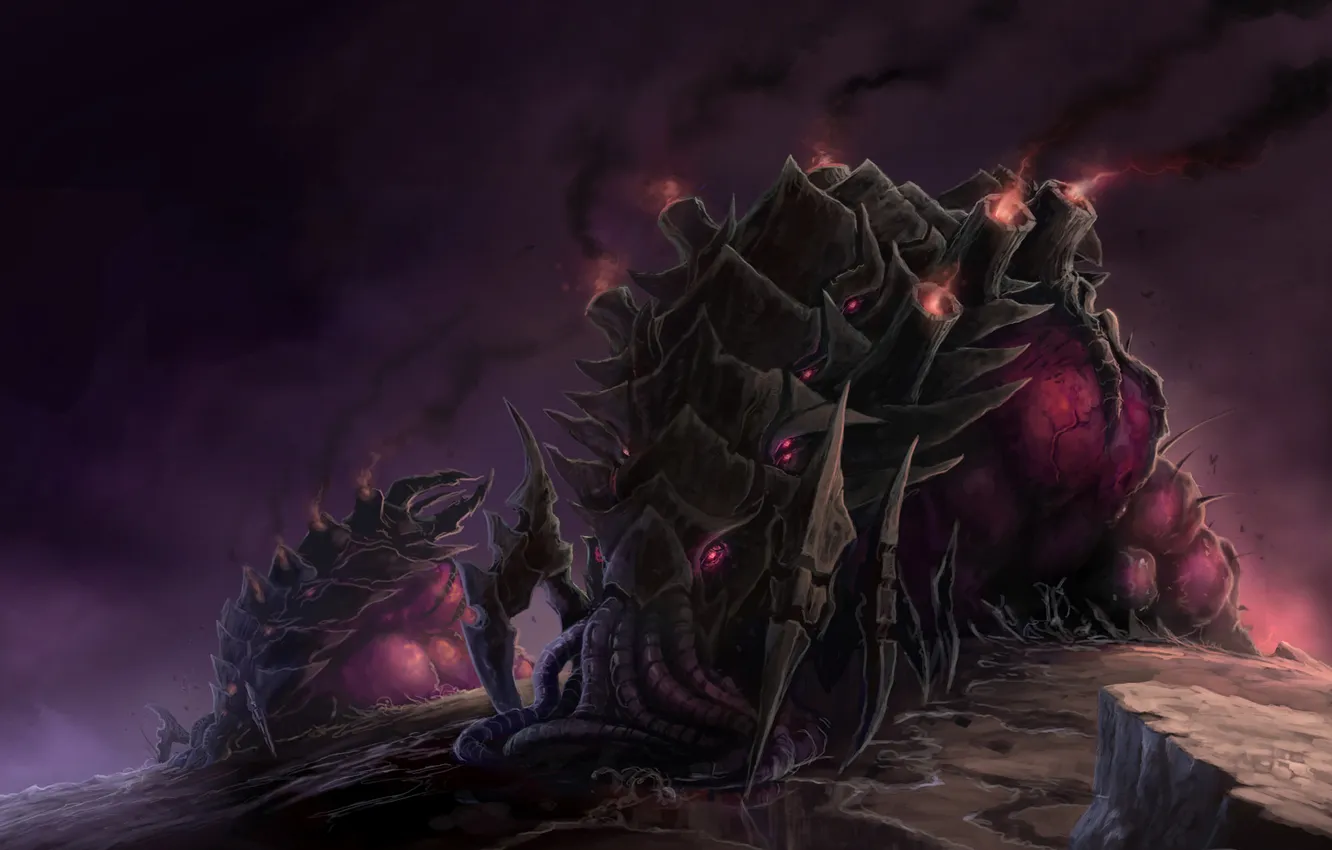 Photo wallpaper caterpillar, starcraft, Zerg Infestor, Samwise
