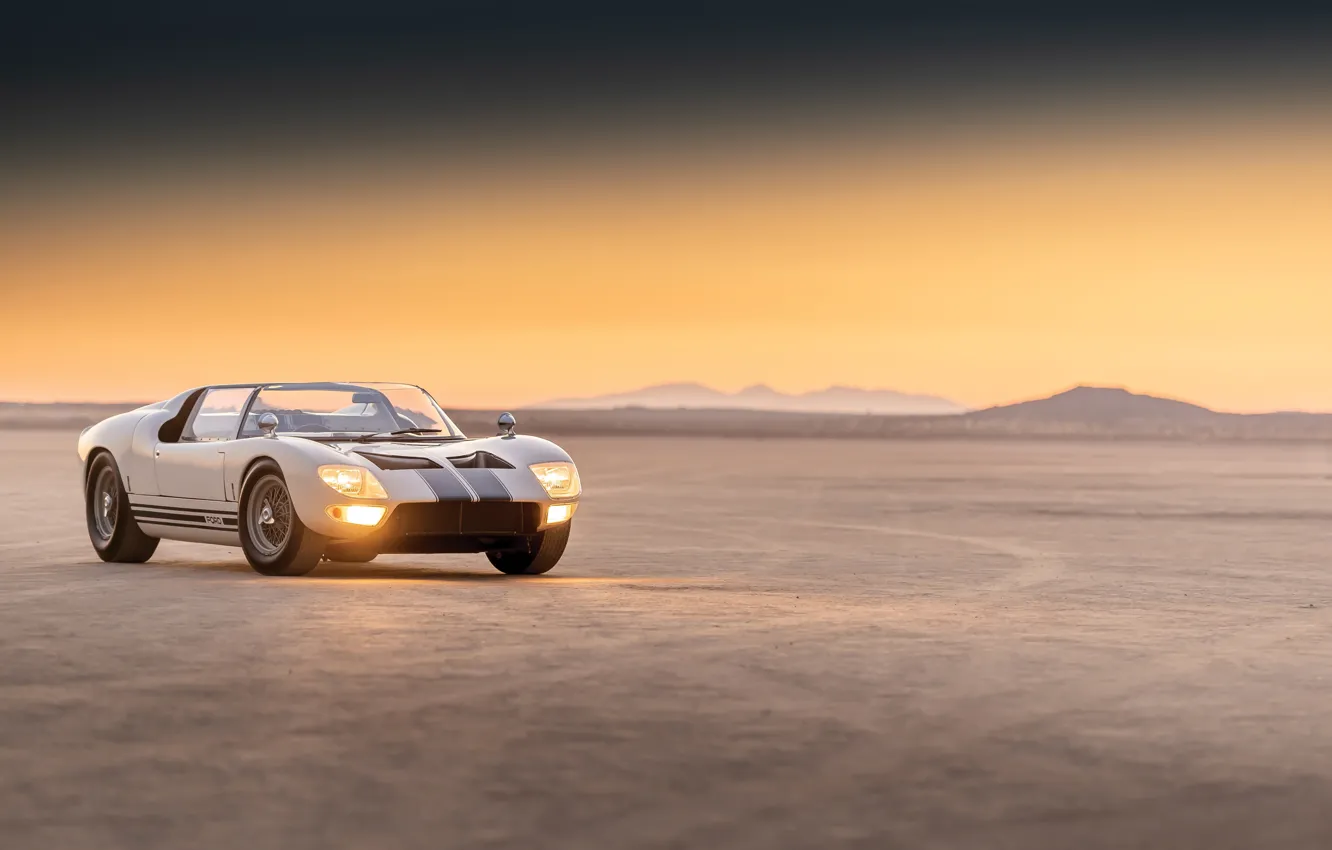 Photo wallpaper Roadster, Ford, Prototype, the evening, Ford GT, 1965, GT40