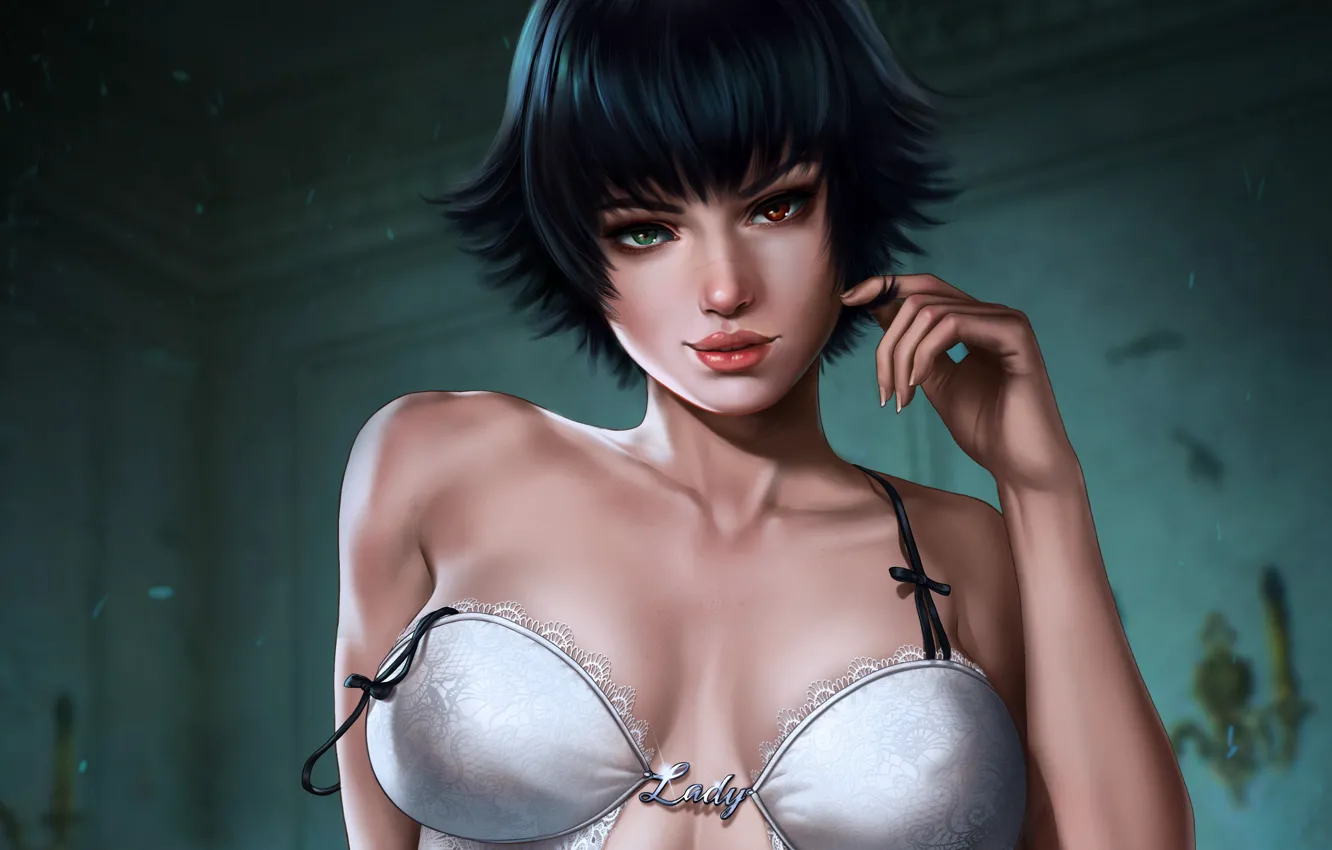 Photo wallpaper girl, art, Devil May Cry 5, Lady, by Dandonfuga, DMC 5