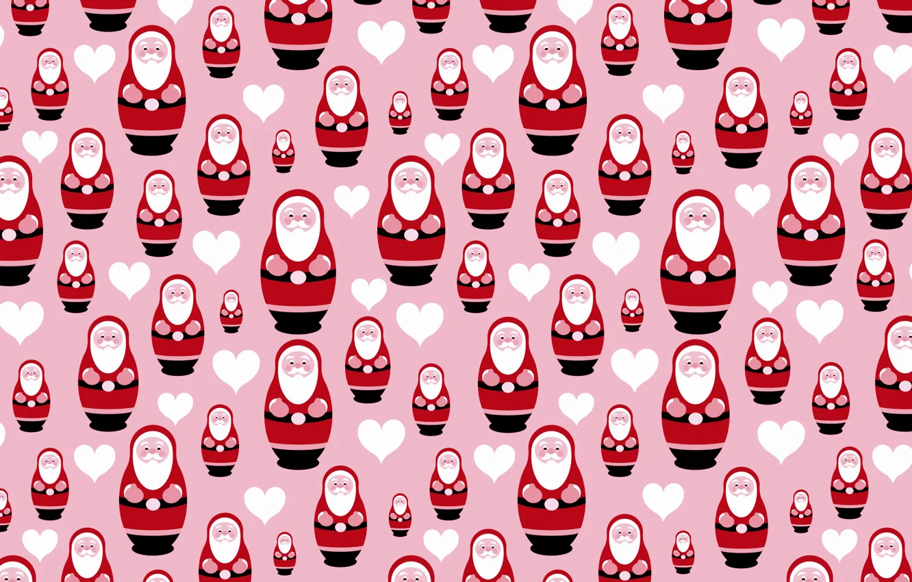 Photo wallpaper red, background, pink, graphics, new year, Christmas, vector, hearts
