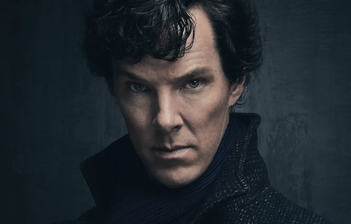 Photo wallpaper look, background, portrait, Sherlock Holmes, Benedict Cumberbatch, Benedict Cumberbatch, Sherlock, Sherlock BBC