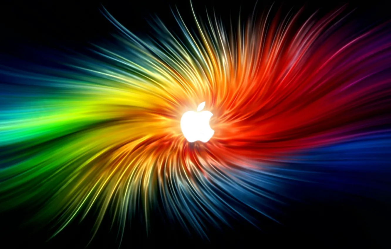 Photo wallpaper rays, apples, saver