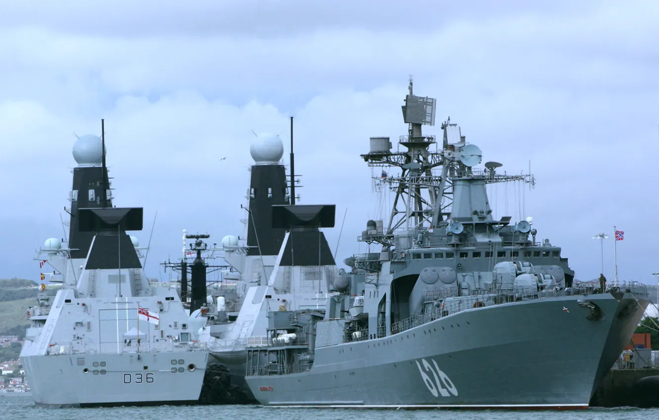 Photo wallpaper Portsmouth, BOD, Vice Admiral Kulakov, Visit