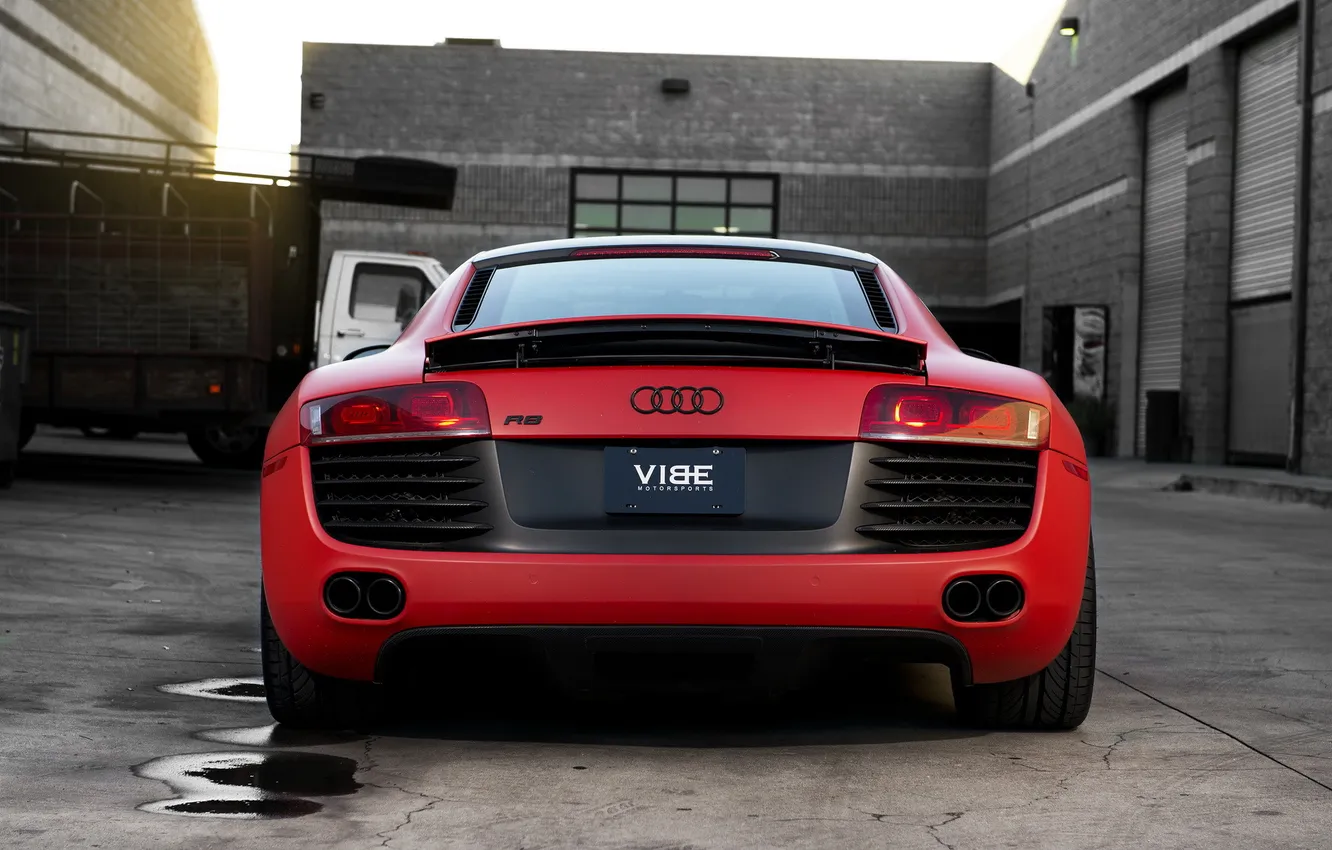 Photo wallpaper Audi, Supercar, Concavo Wheels, Red matte