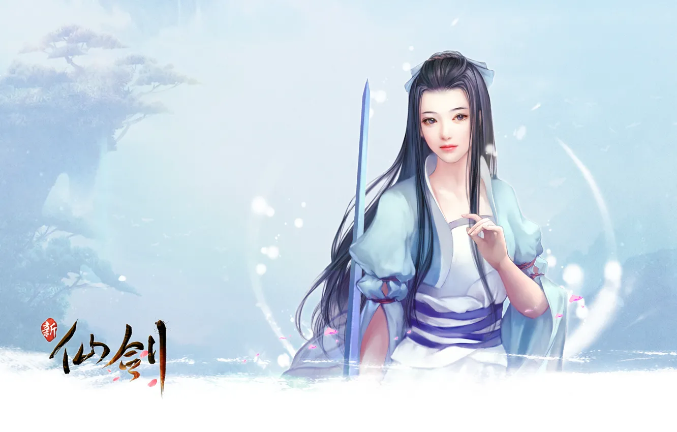 Photo wallpaper girl, sword, chinese paladin, The Legend of Sword and Fairy, Softstar