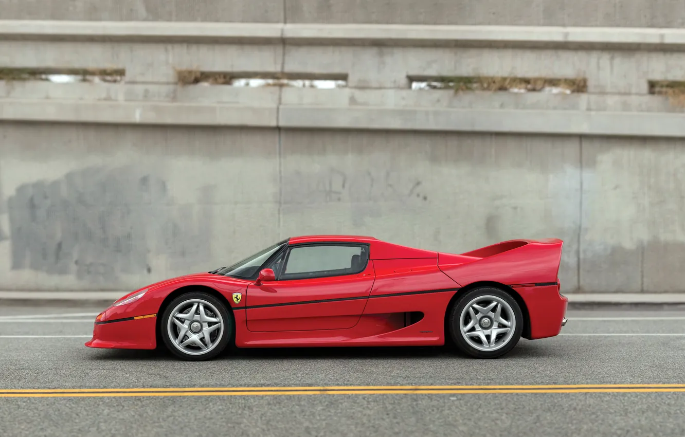 Photo wallpaper Ferrari, sports car, convertible, 1995, F50, Ferrari F50