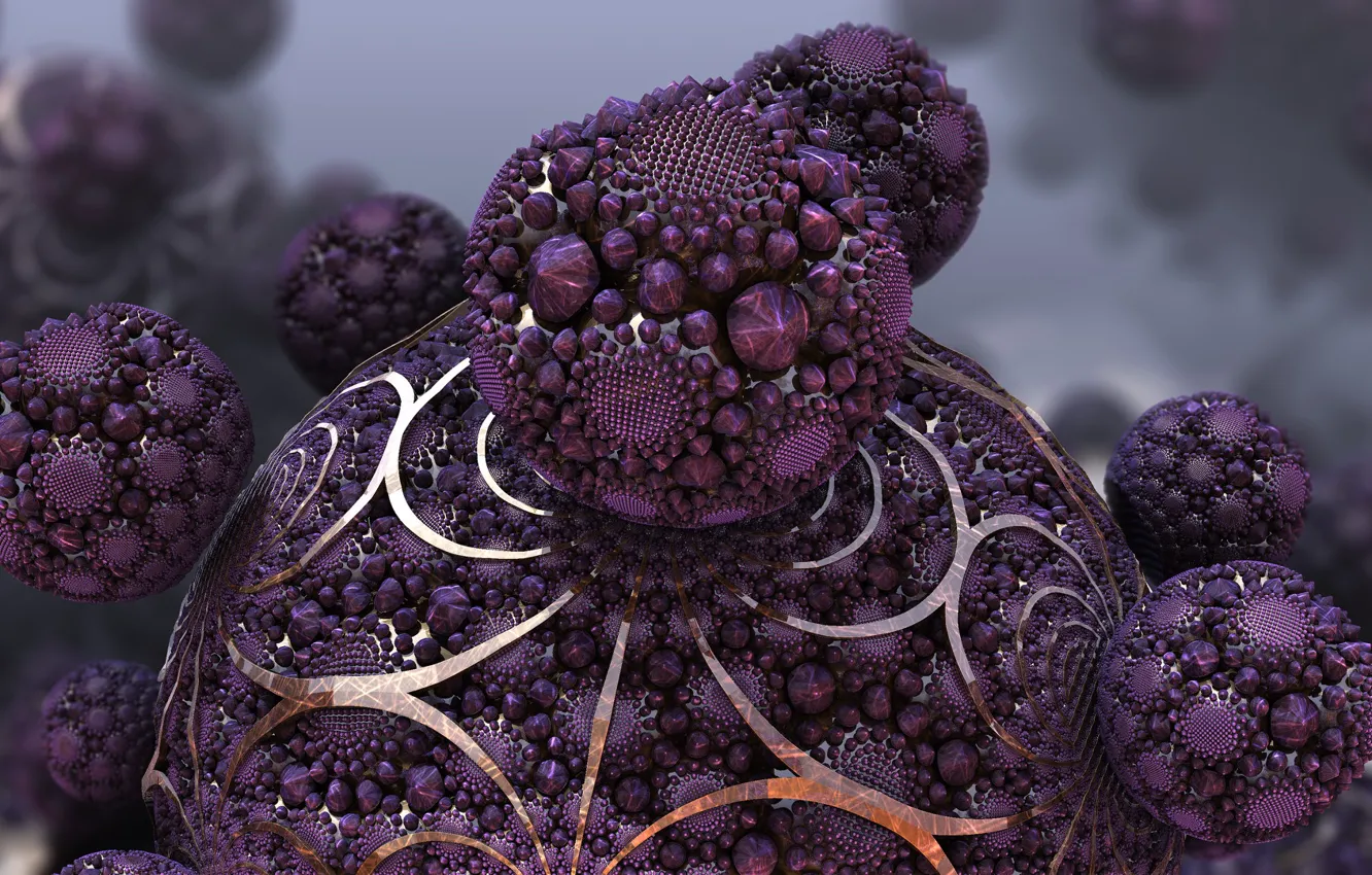 Photo wallpaper balls, spikes, form