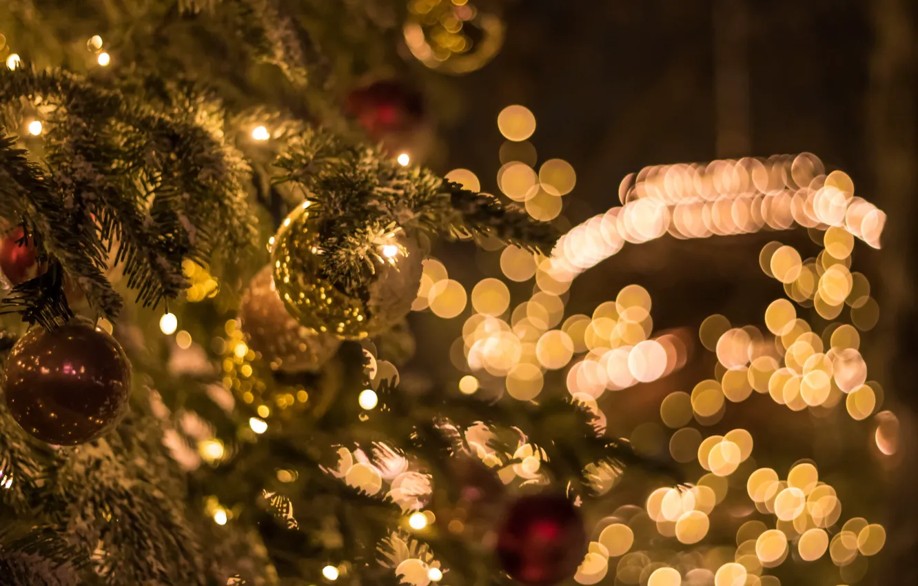 Photo wallpaper holiday, toy, tree