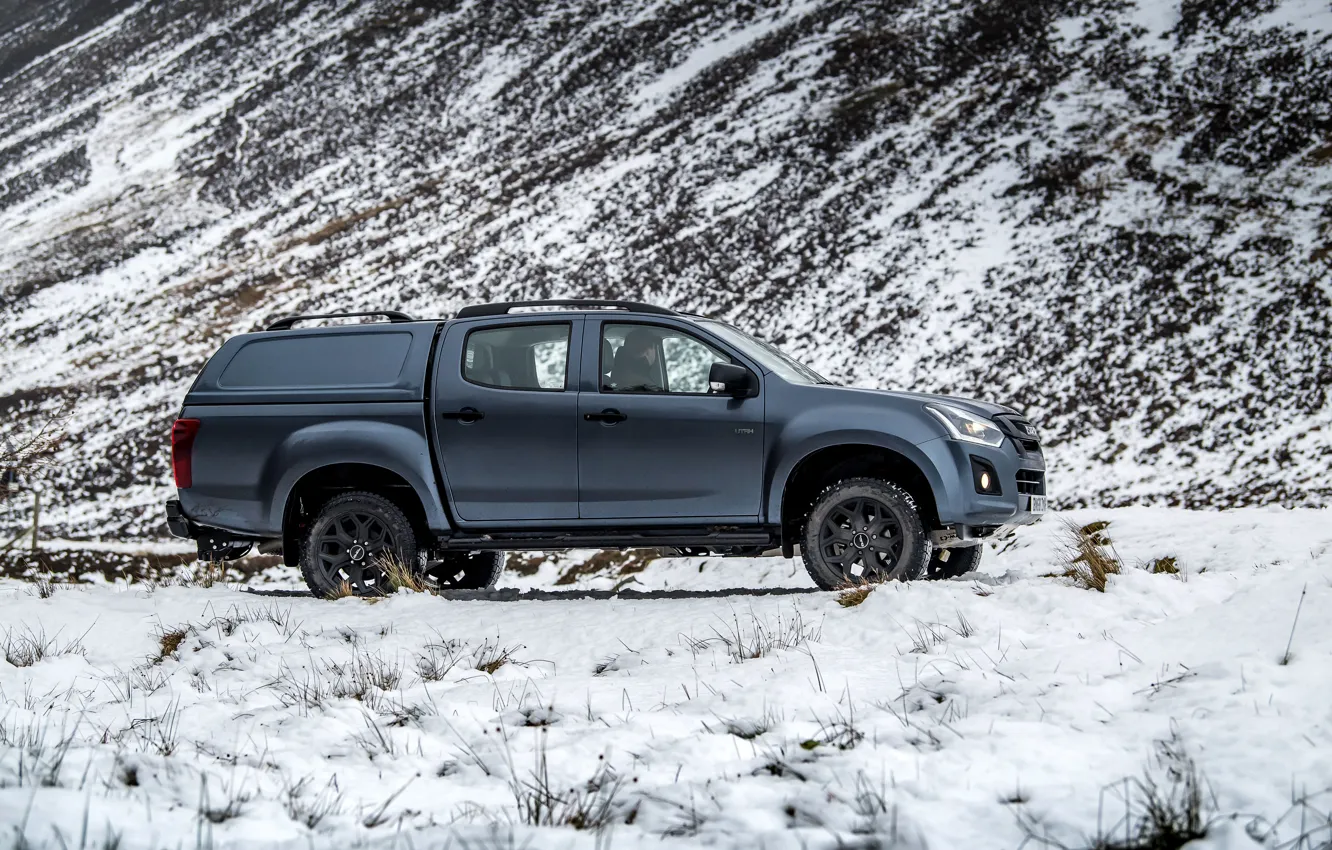 Photo wallpaper side view, pickup, 2018, Isuzu, Huntsman, D-Max, UK version