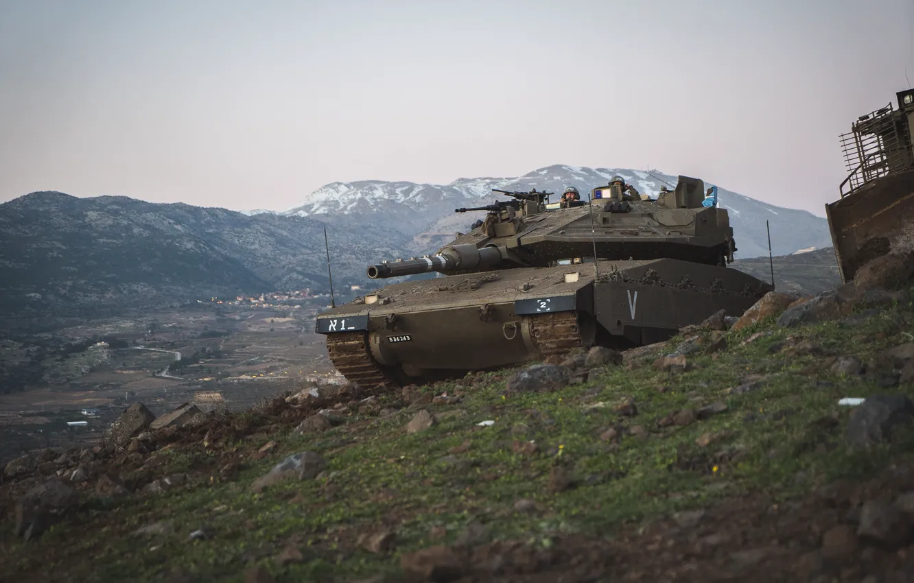 Photo wallpaper tank, combat, main, Merkava, Israel, Mk.3, "Merkava"