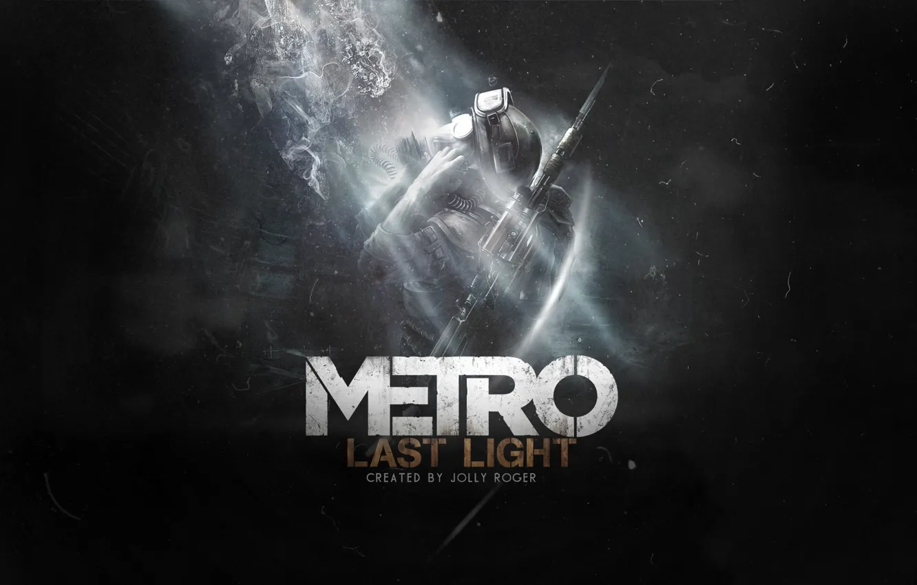 Photo wallpaper light, gas mask, THQ, Metro: Last Light, Beech, 4A Games