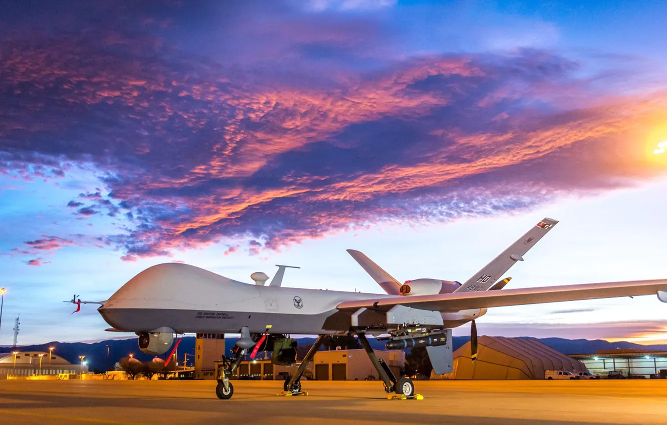 Photo wallpaper UNITED STATES AIR FORCE, Reaper, General Atomics, MQ-9, reconnaissance and strike UAVs