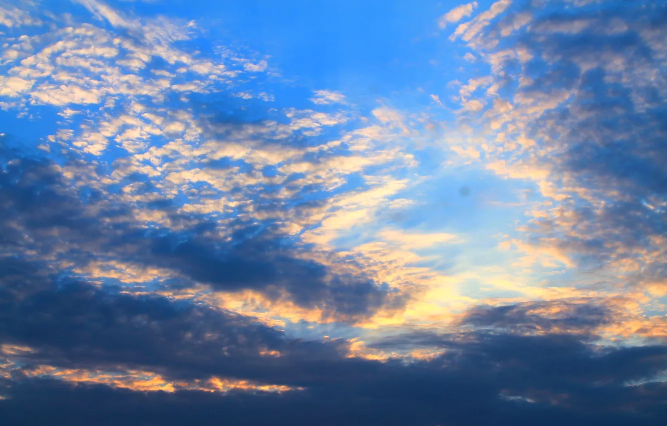 Photo wallpaper the sky, the sun, clouds