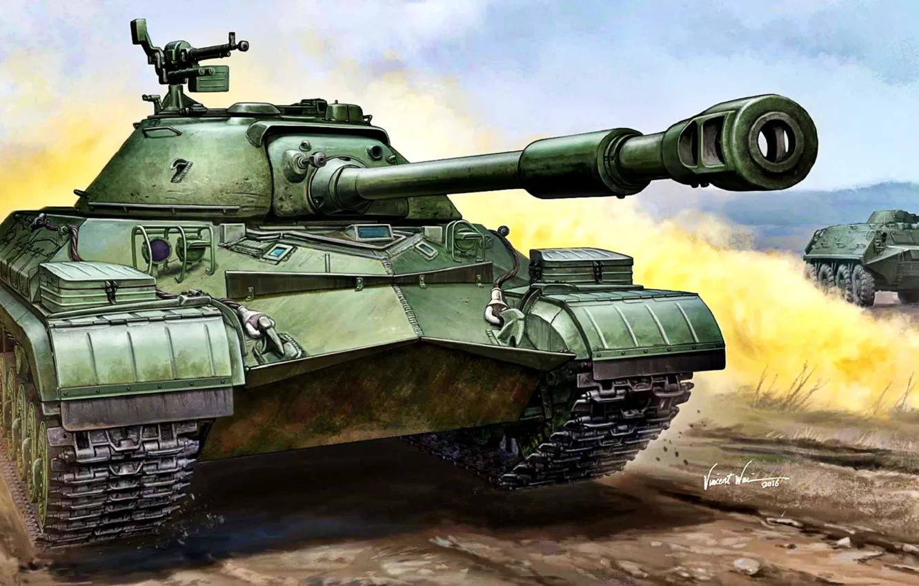Photo wallpaper BTR, heavy tank, T-10, The Soviet Army, DSCNT, 122-mm tank gun D-25ТА, latest serial