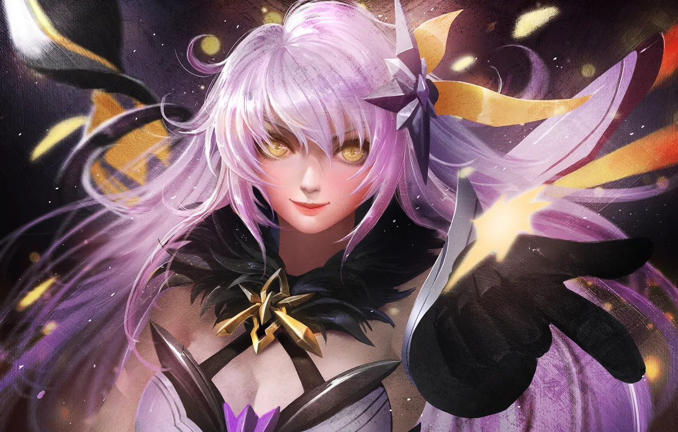 Photo wallpaper look, girl, smile