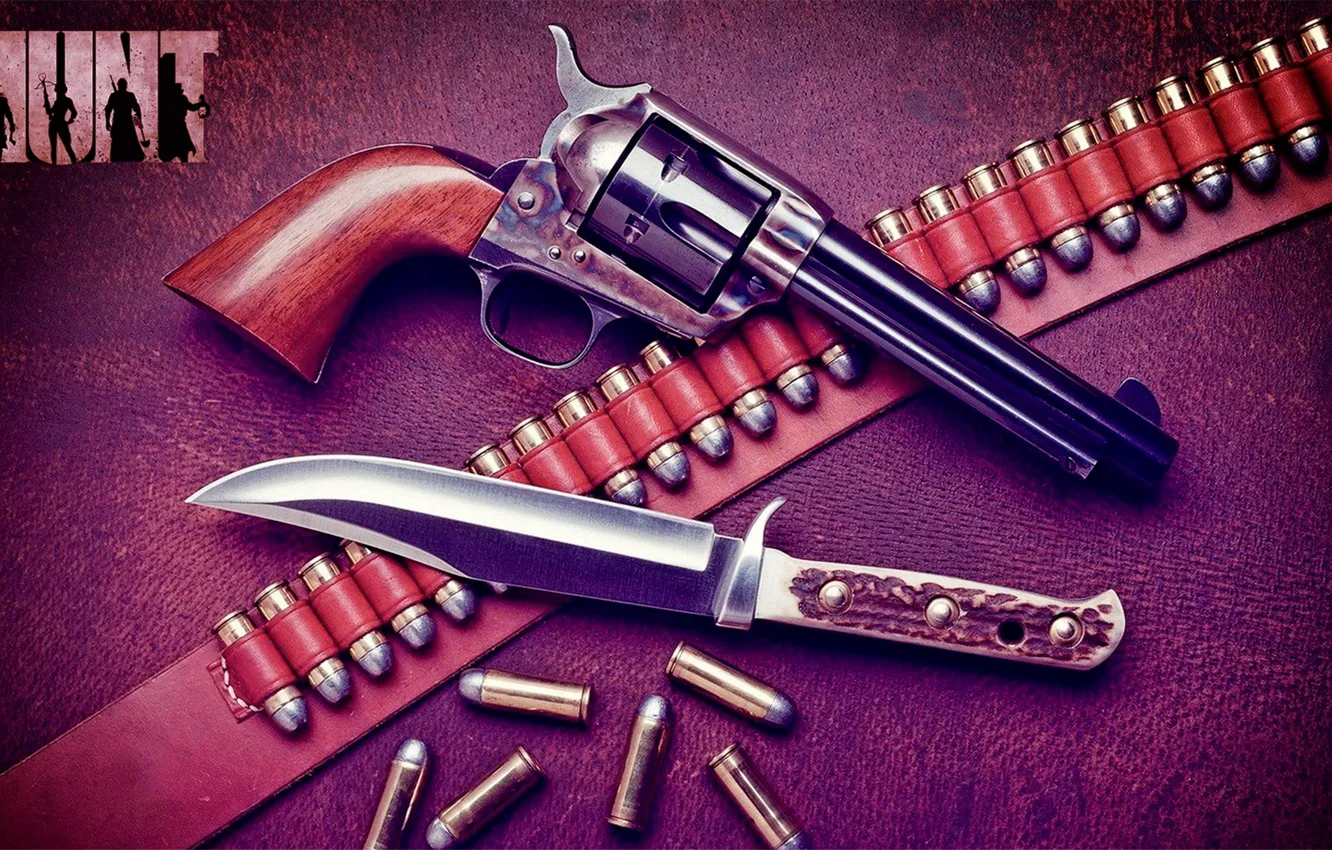 Photo wallpaper table, cartridges, revolver, the envelope, wild West, Hunt Showdown