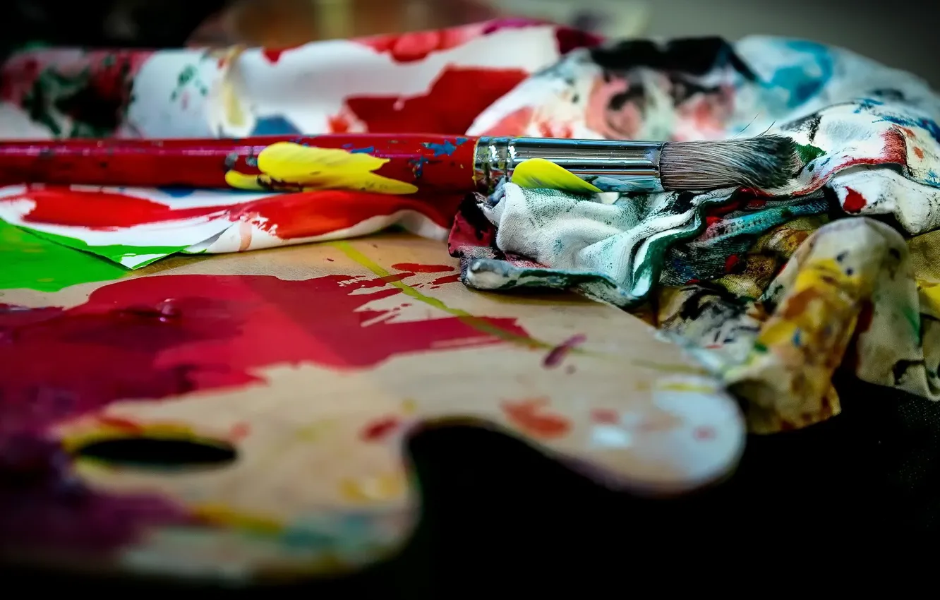 Photo wallpaper background, paint, brush