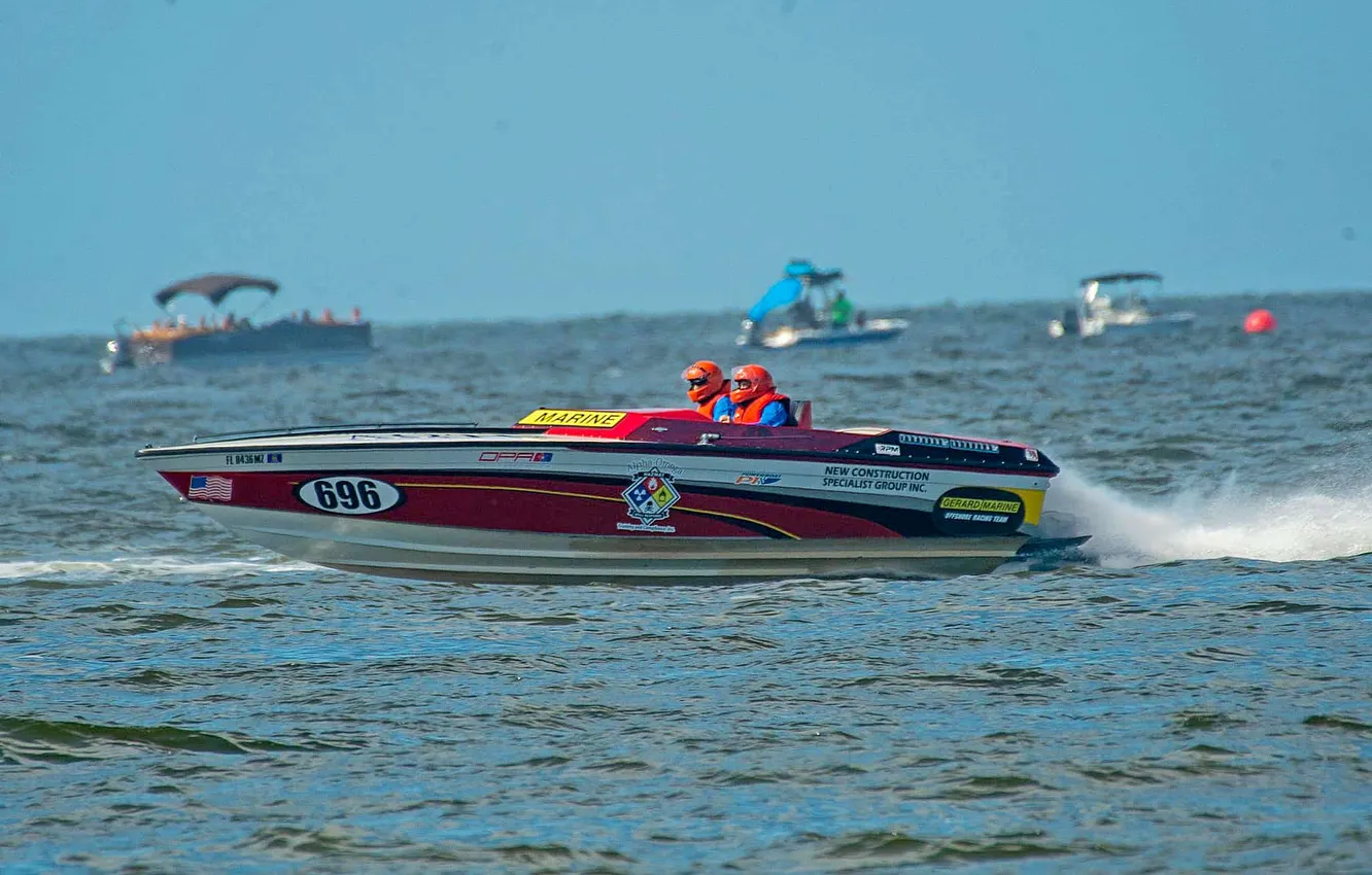 Photo wallpaper race, boat, speed