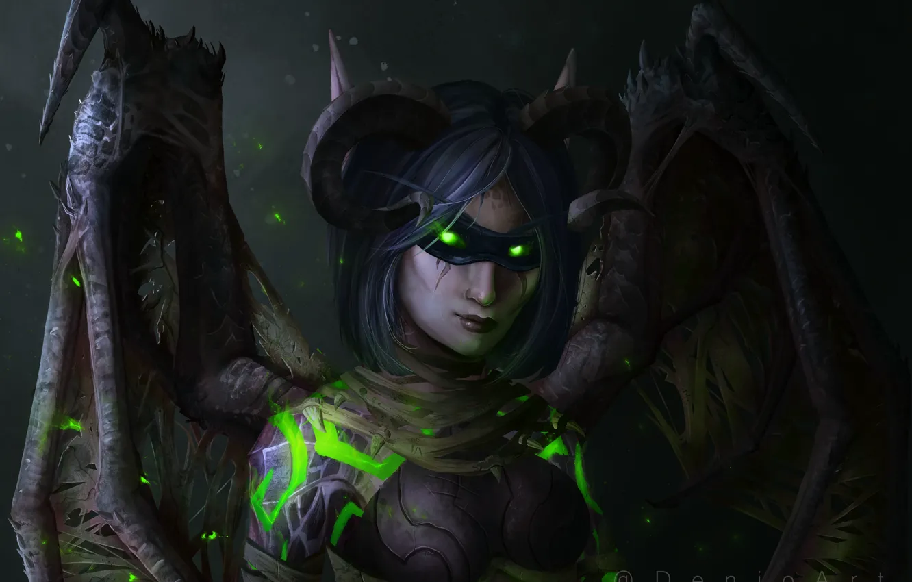 Photo wallpaper the demon, World of Warcraft, Woman Warrior, Sylvalum